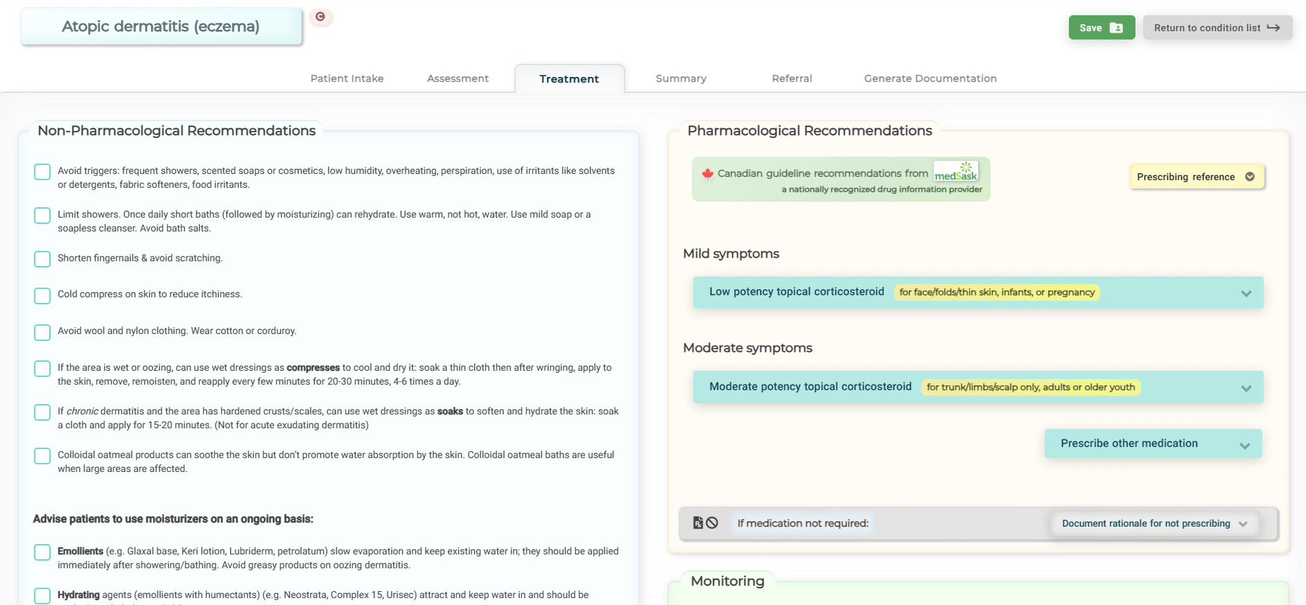 Minor ailment workflow